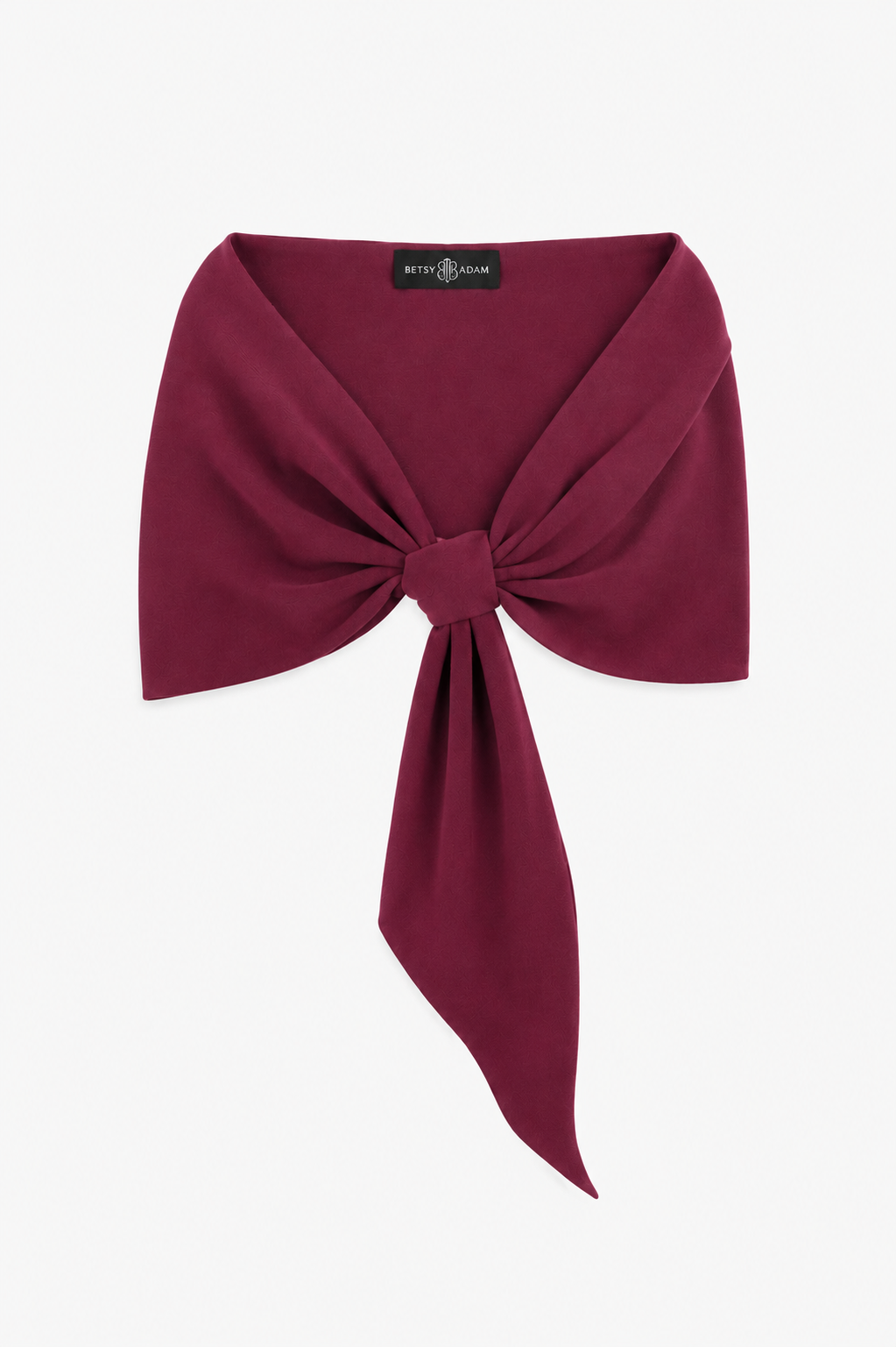"Carol" Techno Scuba Shawl Wrap Raisin XSCAPE