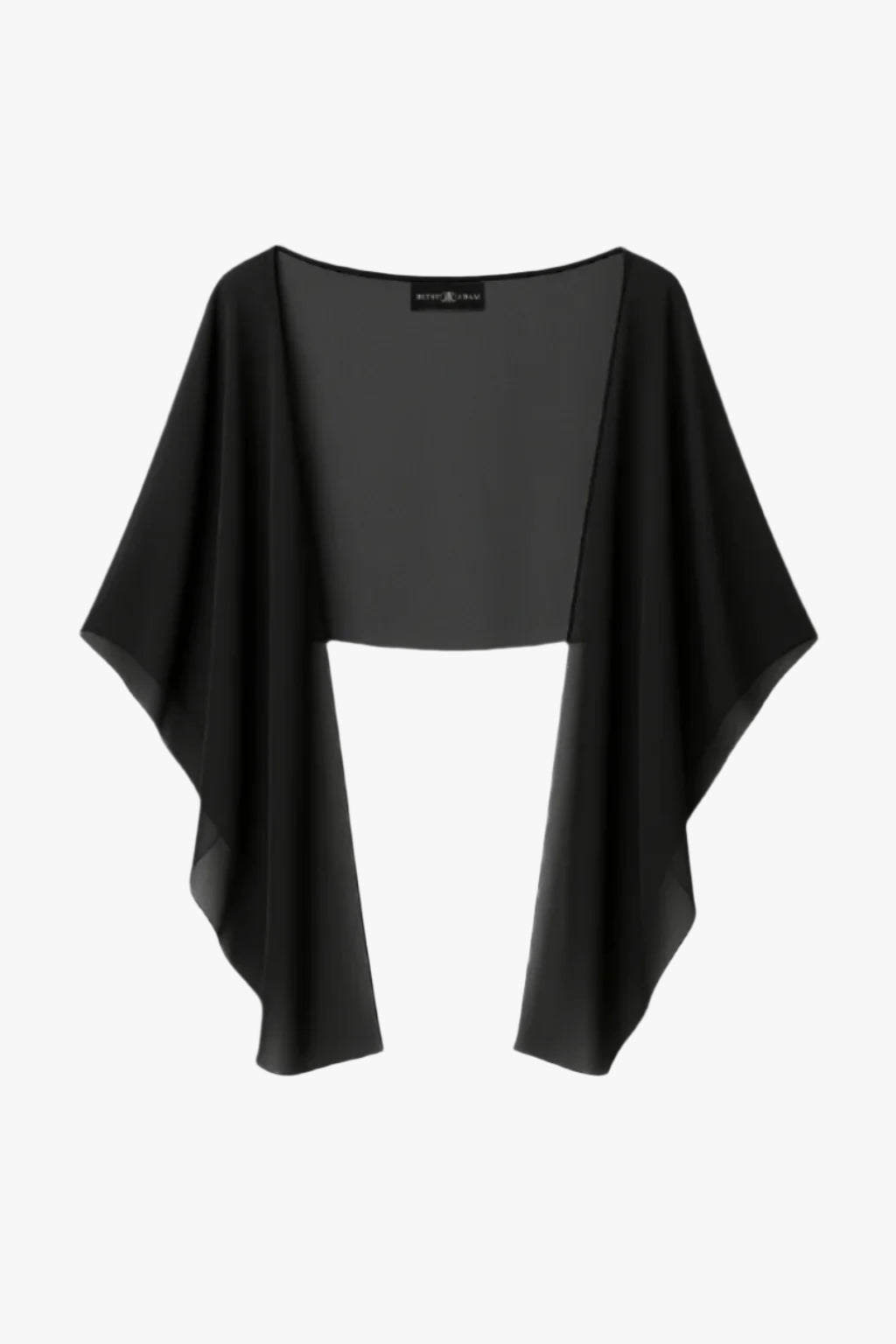 "Bernadette" Chiffon Shawl Wrap Black XSCAPE
