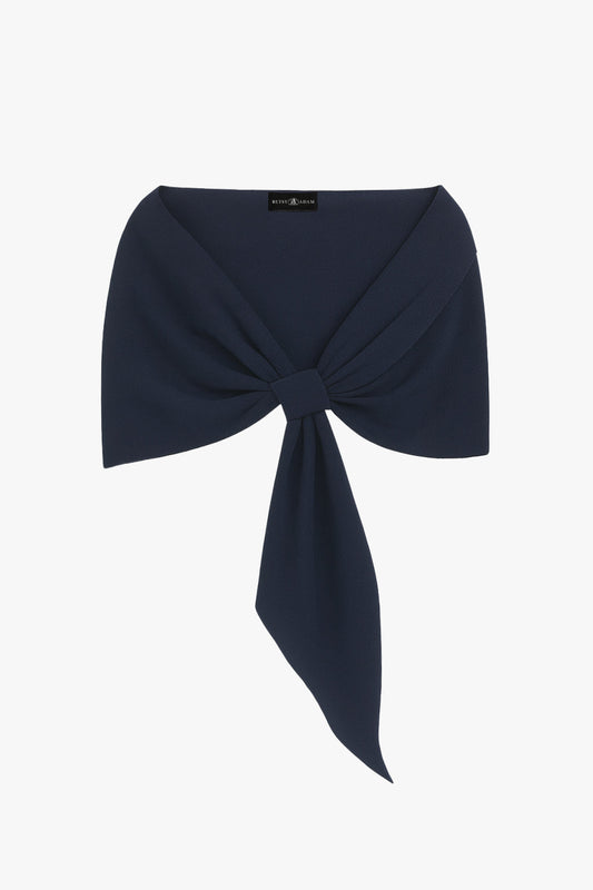 "Carol" Techno Scuba Shawl Wrap Midnight XSCAPE