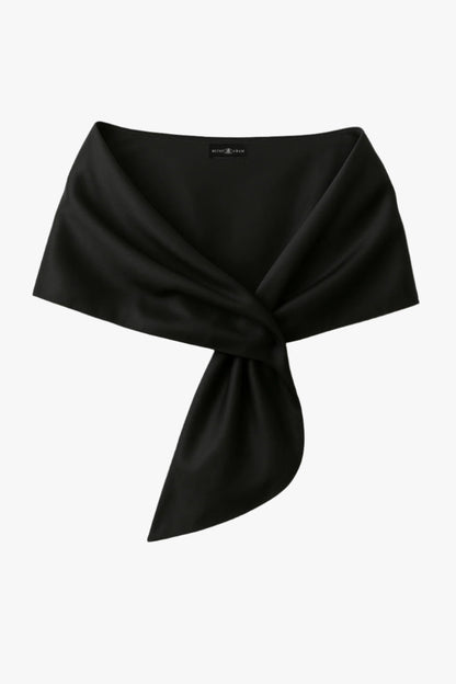 "Trixie" Satin Pull Through Shawl Wrap Mocha XSCAPE