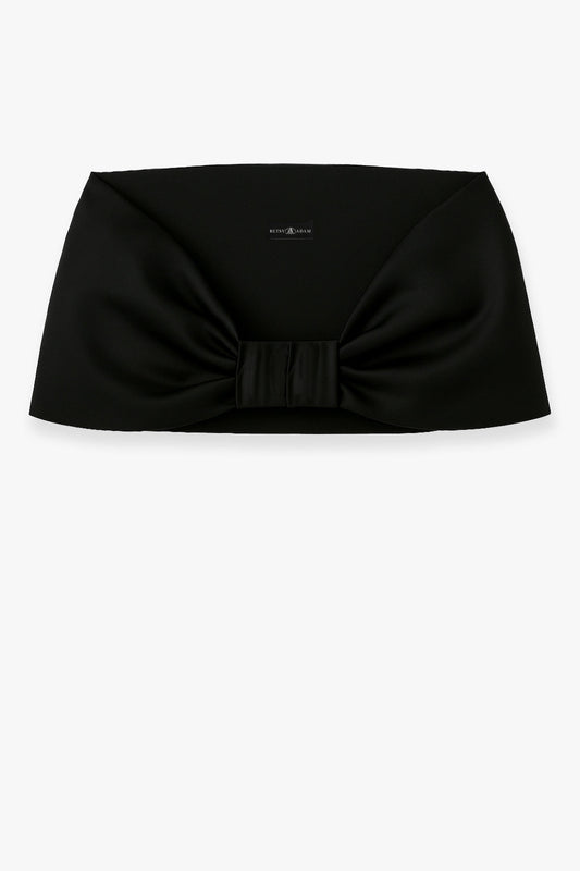 "Thalia" Stretch Mikado Shawl Wrap Black XSCAPE
