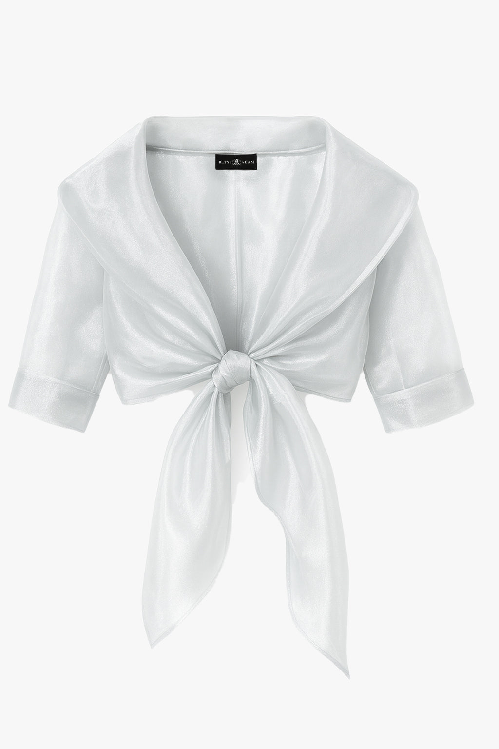 "Agnes" Organza 3/4 Sleeve Shawl Wrap Silver XSCAPE