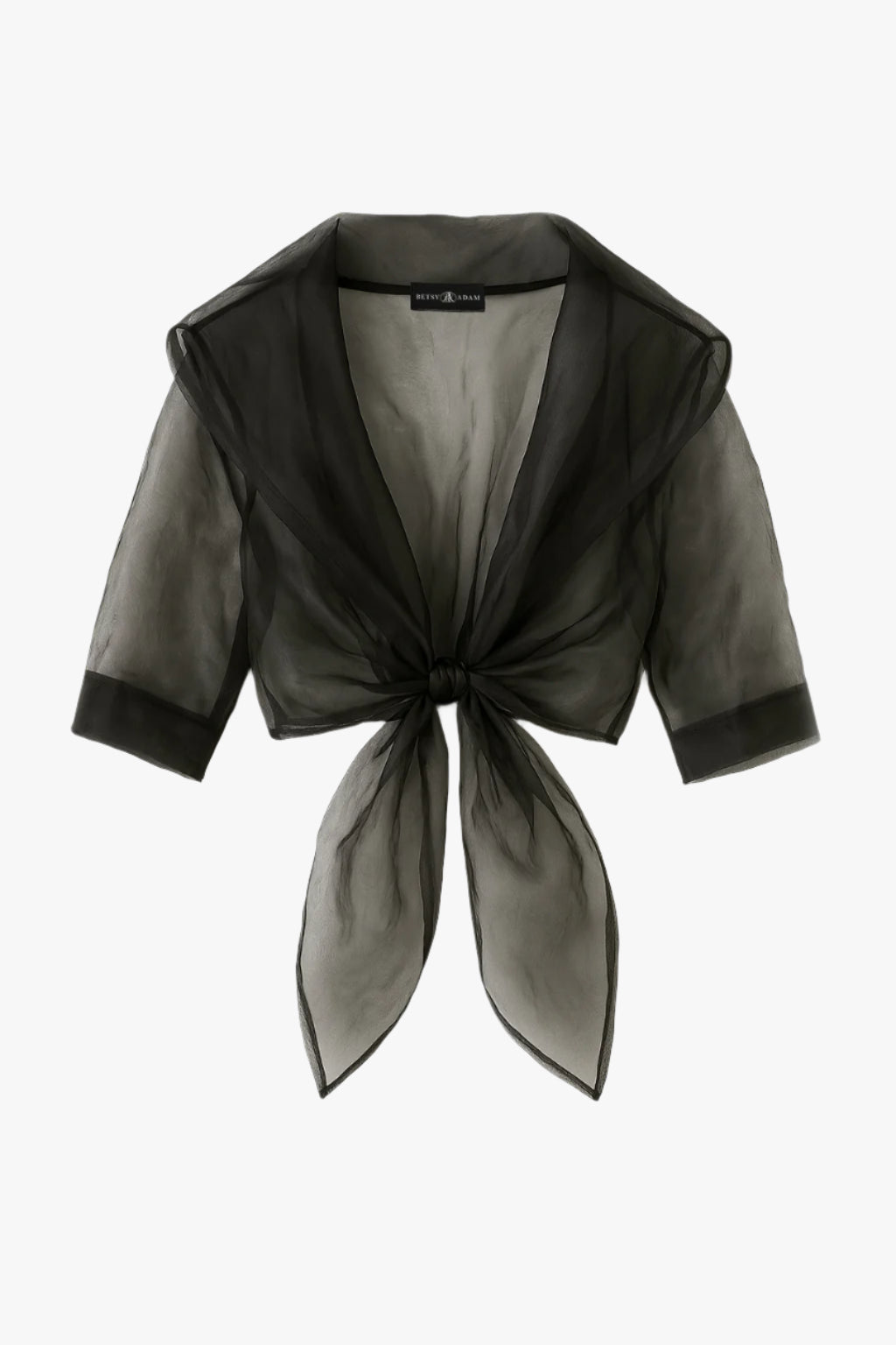 "Agnes" Organza 3/4 Sleeve Shawl Wrap Black XSCAPE