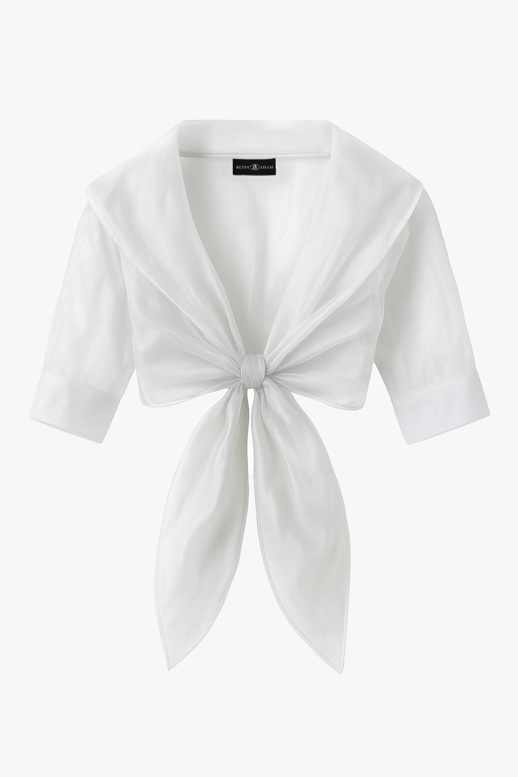 "Agnes" Organza 3/4 Sleeve Shawl Wrap Ivory XSCAPE