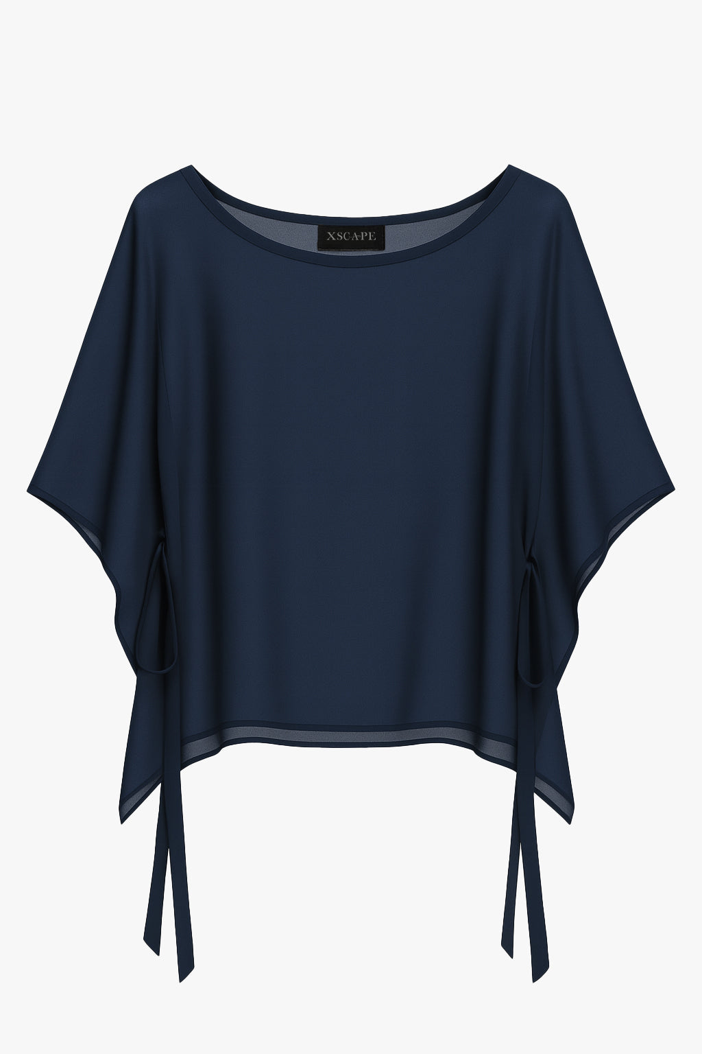 "Demi" Chiffon Pullover Shawl Wrap Navy XSCAPE