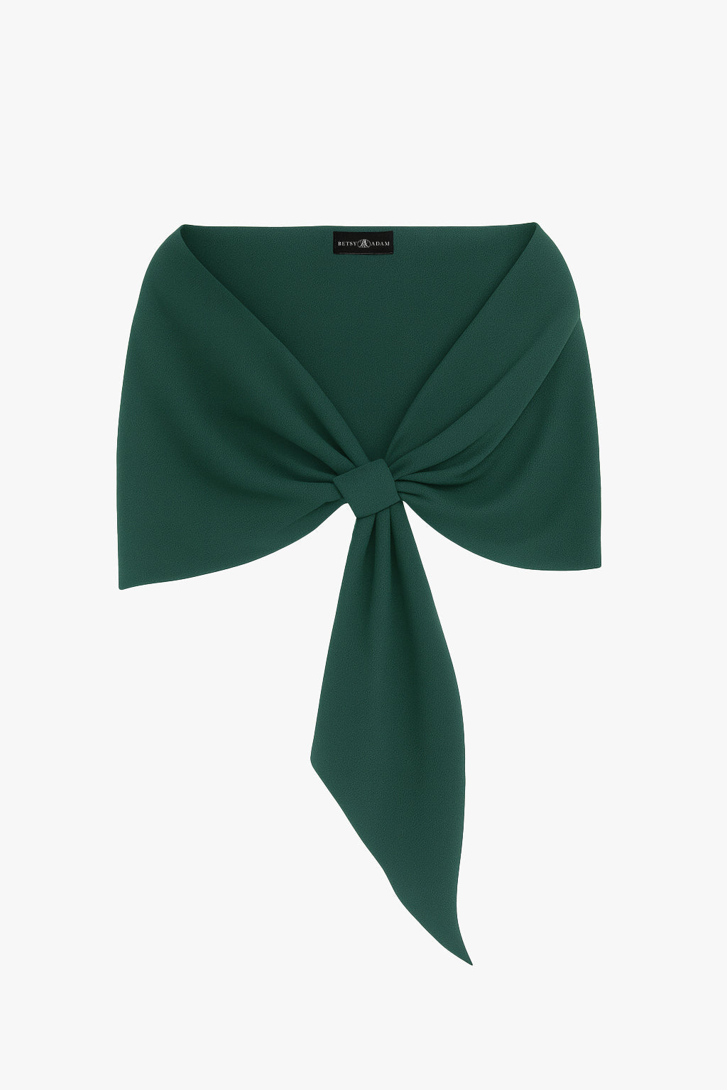 Plus "Carol" Techno Scuba Pull Through Shawl Wrap | Betsy & Adam Black XSCAPE