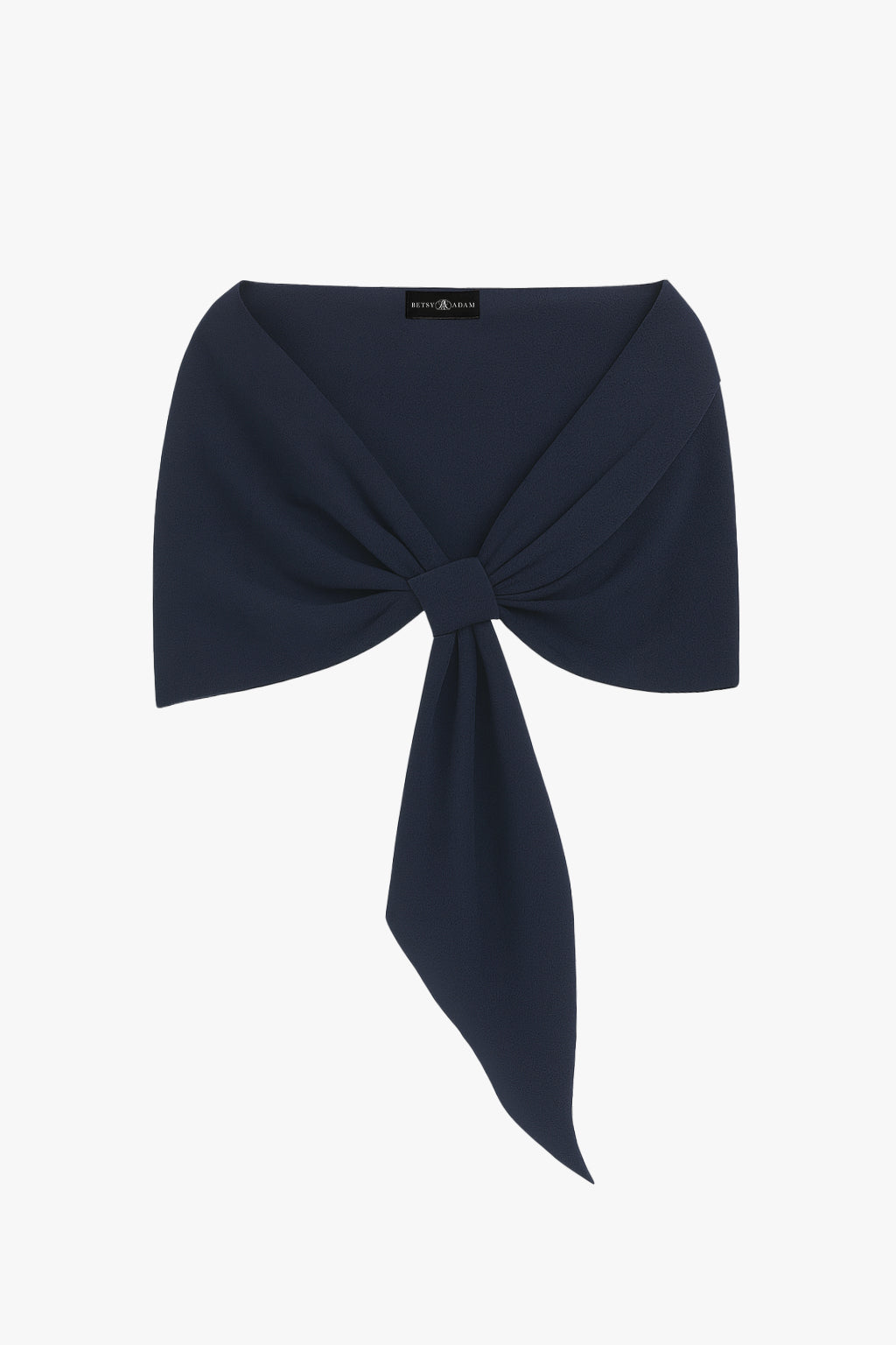 Plus "Carol" Techno Scuba Pull Through Shawl Wrap | Betsy & Adam Midnight XSCAPE