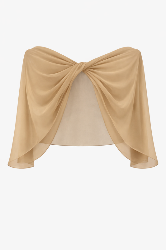 "Nikita" Chiffon Twist Shawl Wrap Black XSCAPE