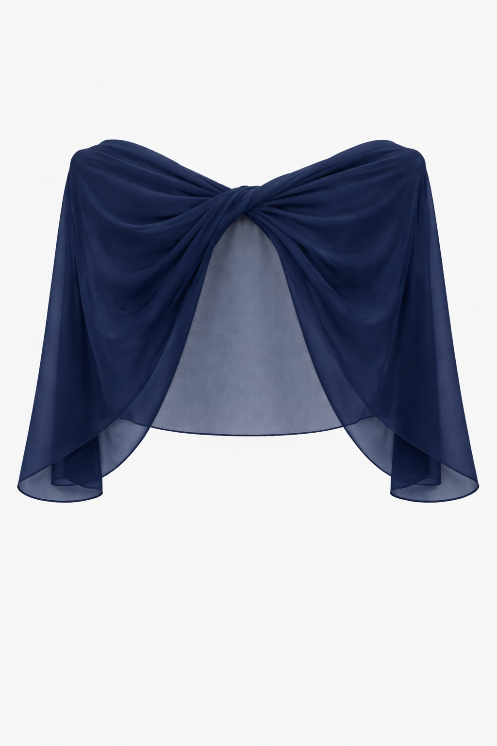 "Nikita" Chiffon Twist Shawl Wrap Navy XSCAPE