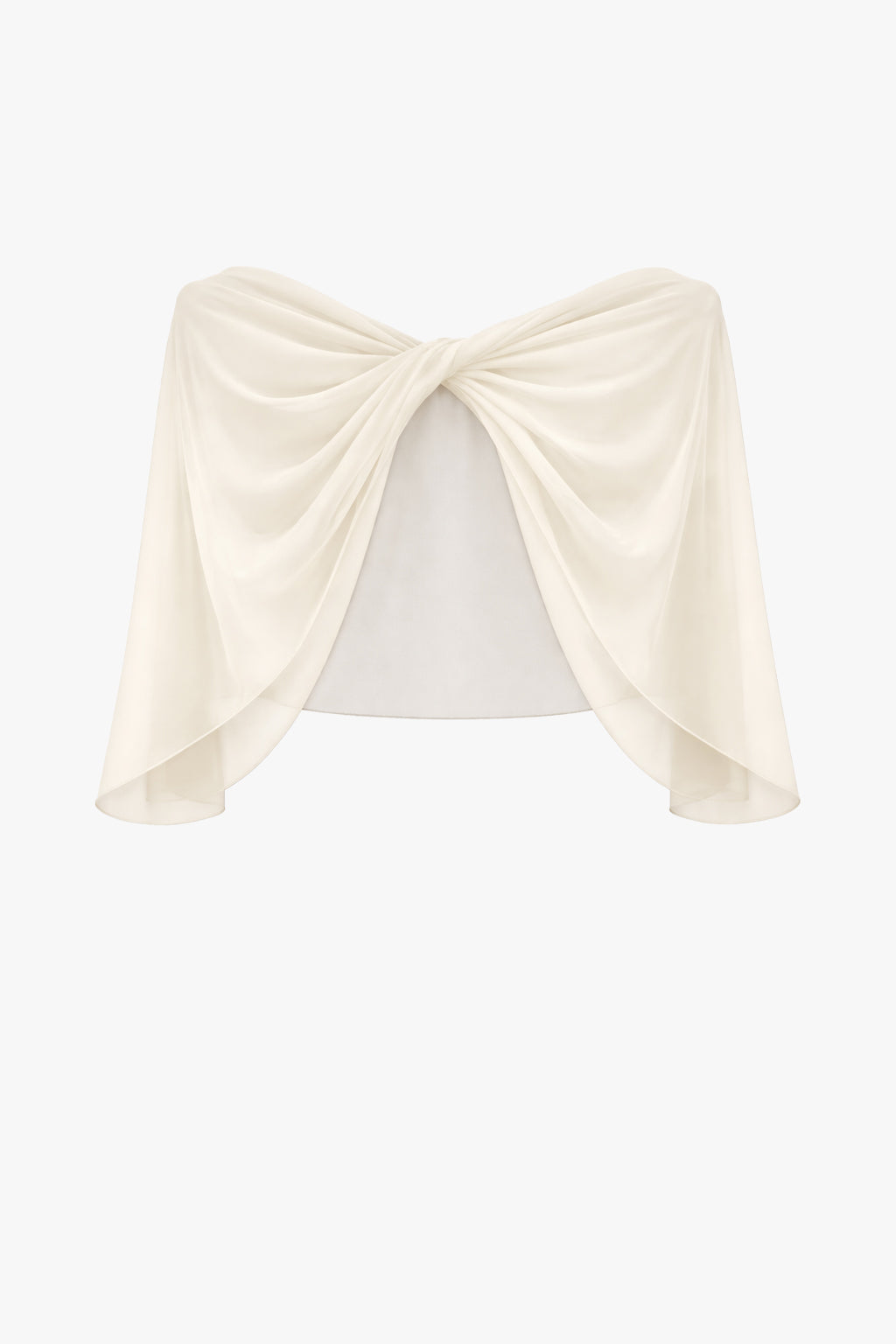 "Nikita" Chiffon Twist Shawl Wrap Ivory XSCAPE
