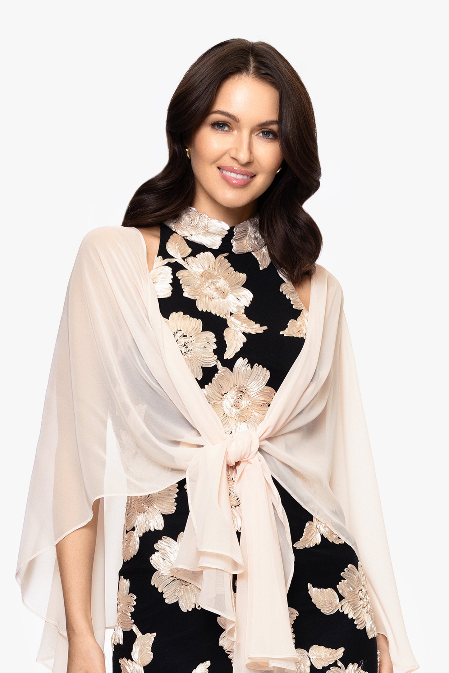 "Bernadette" Chiffon Shawl Wrap Magenta XSCAPE