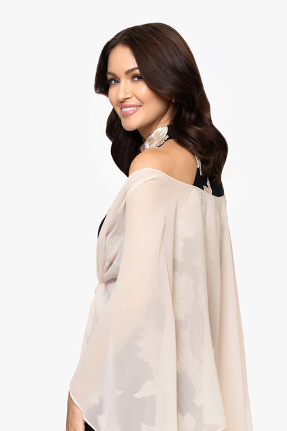 "Bernadette" Chiffon Shawl Wrap Magenta XSCAPE