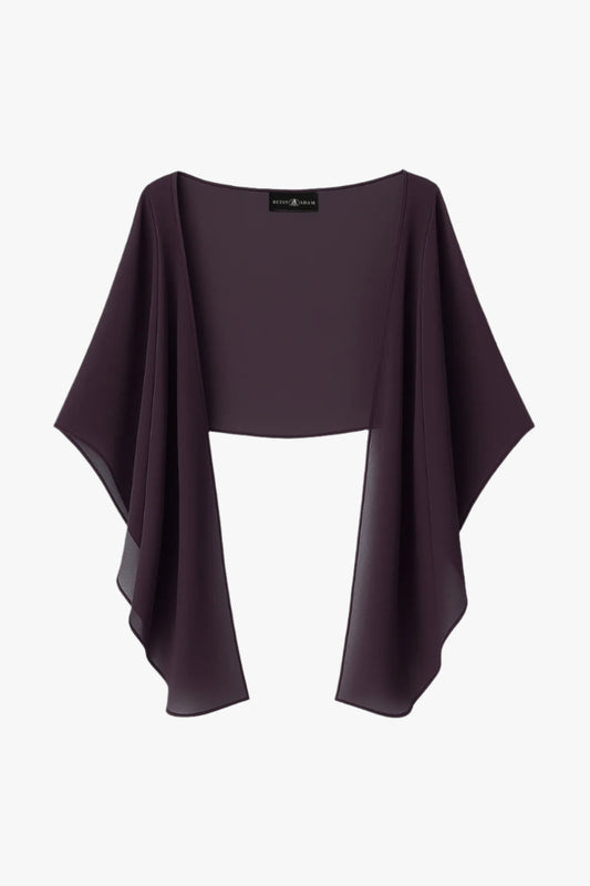 "Bernadette" Chiffon Shawl Wrap Mulberry XSCAPE
