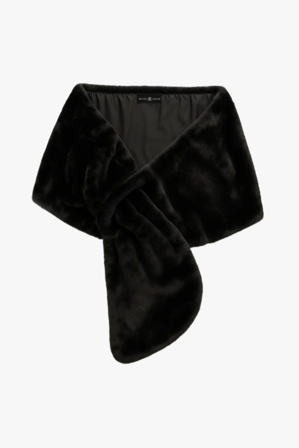 "Francine" Faux Fur Shawl Wrap Black XSCAPE